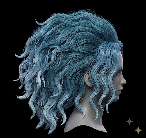 Untamed natural wavy hair before styling
